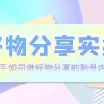 好物分享實操：新手如何做好物分享的賬號內(nèi)容，實操教學(xué)！