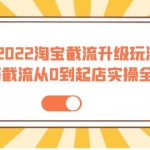 2022淘寶截流升級(jí)玩法：藍(lán)海截流從0到起店實(shí)操全流程 價(jià)值千元！