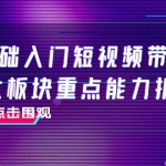 0基礎入門短視頻帶貨，七大板塊重點能力拆解，7節(jié)精品課4小時干貨