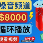 創(chuàng)建一個(gè)月入8000美元的大自然白色噪音Youtube頻道 適合新手操作，流量巨大