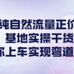 0粉純自然流量正價(jià)起號(hào)基地實(shí)操干貨，帶你上車(chē)實(shí)現(xiàn)彎道超車(chē)