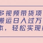 多多視頻帶貨項目，搬運日入過萬，0成本，輕松實現(xiàn)躺賺（教程+軟件）
