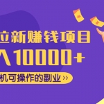 CPA拉新賺錢項目，月入10000+一部手機可操作的副業(yè)！
