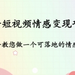 抖音短視頻情感變現(xiàn)項目：手把手教您做一個可落地的情感賬號