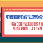 電商高利潤(rùn)市場(chǎng)系統(tǒng)分析課：專(zhuān)門(mén)講市場(chǎng)的賺錢(qián)機(jī)會(huì)，電商必看（23節(jié)課）