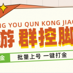 外面收費488的創(chuàng)游天下群控打金腳本，批量上號一鍵打金 【腳本+教程】