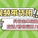 短視頻帶貨內(nèi)訓(xùn)營(yíng)：抖音出單攻略，吃透/賬號(hào)運(yùn)營(yíng)/奧秘，輕松帶貨