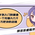 拼多多虛擬開店打卡群：入門到精通（昨日群里有小伙伴日入3000+）2月26更新