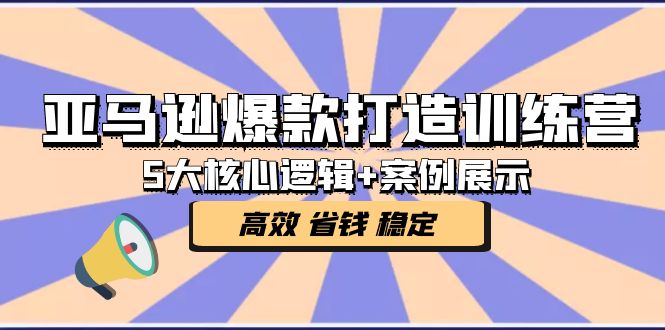 亞馬遜爆款打造訓(xùn)練營(yíng)：5大核心邏輯+案例展示 打造爆款鏈接 高效 省錢 穩(wěn)定