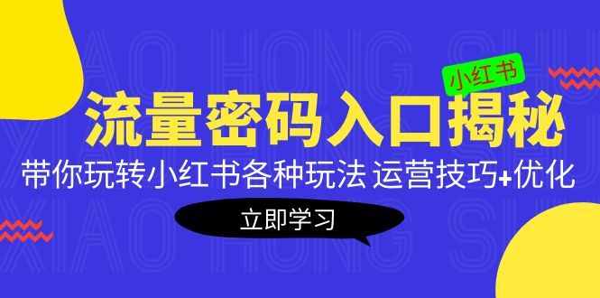 小紅書流量密碼入口揭秘：帶你玩轉(zhuǎn)小紅書各種玩法 運營技巧+優(yōu)化！
