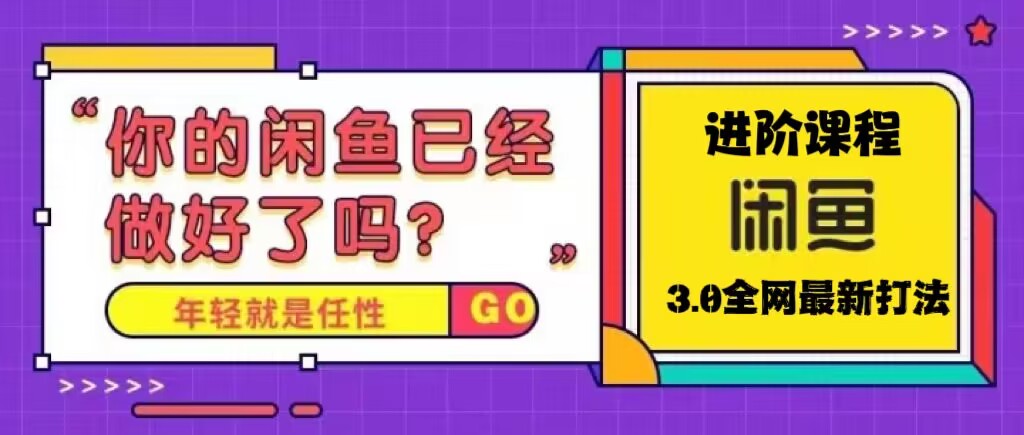 火爆全網(wǎng)的咸魚玩法進階課程，單號日入1K的咸魚進階課程