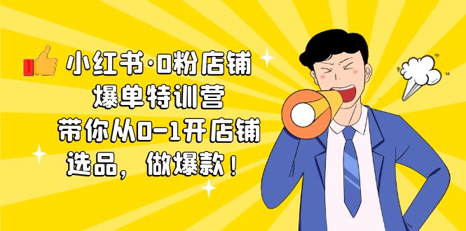 小紅書·0粉店鋪爆單特訓(xùn)營 帶你從0-1開店鋪，選品，做爆款（課程+工具包）