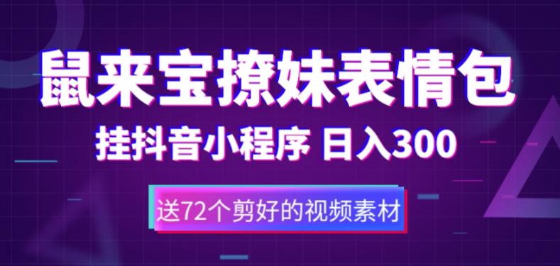 鼠來(lái)寶撩妹表情包，通過(guò)抖音小程序變現(xiàn)，日入300+（包含72個(gè)動(dòng)畫視頻素材）