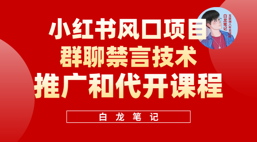 小紅書風(fēng)口項目日入300+，小紅書群聊禁言技術(shù)代開項目，適合新手操作
