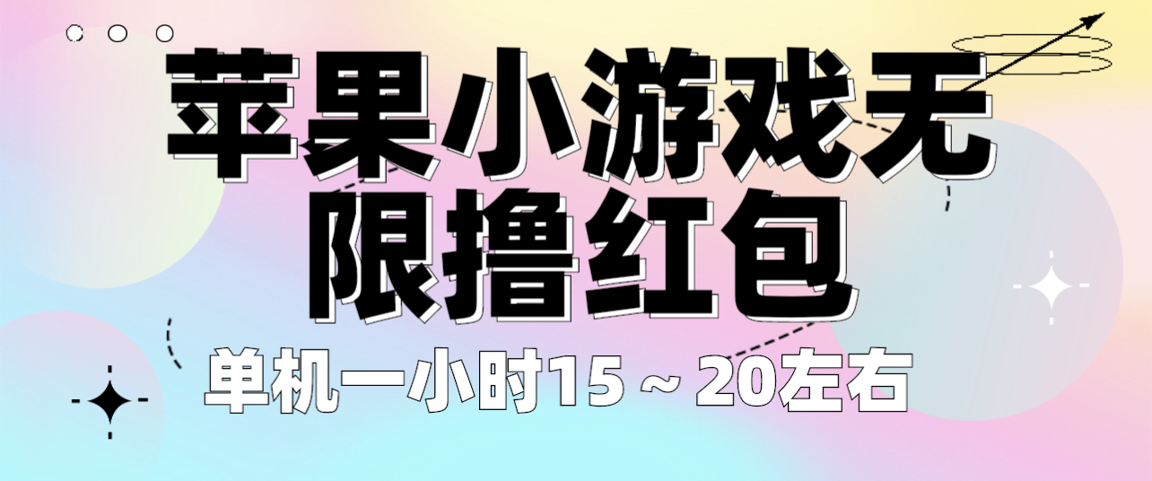 蘋果小游戲無限擼紅包 單機一小時15～20左右 全程不用看廣告！