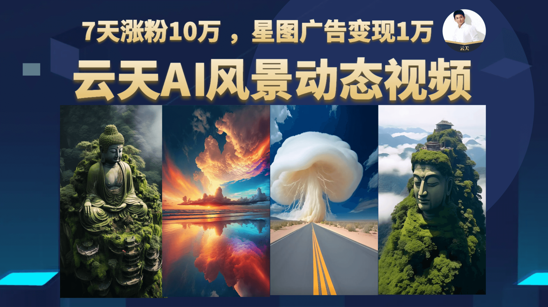 云天AI風(fēng)景動圖視頻制作，更新87節(jié)課