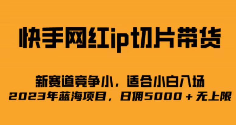 快手網(wǎng)紅ip切片新賽道，競(jìng)爭(zhēng)小事，適合小白 2023藍(lán)海項(xiàng)目