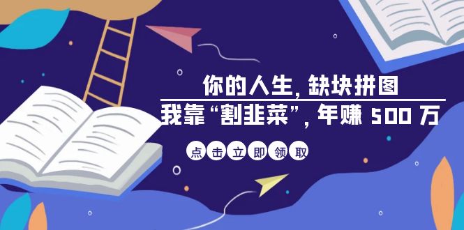某高贊電子書《你的 人生，缺塊 拼圖——我靠“割韭菜”，年賺 500 萬》