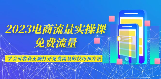 2023電商流量實操課-免費流量，學(xué)會可收獲正確打開免費流量的技巧和方法