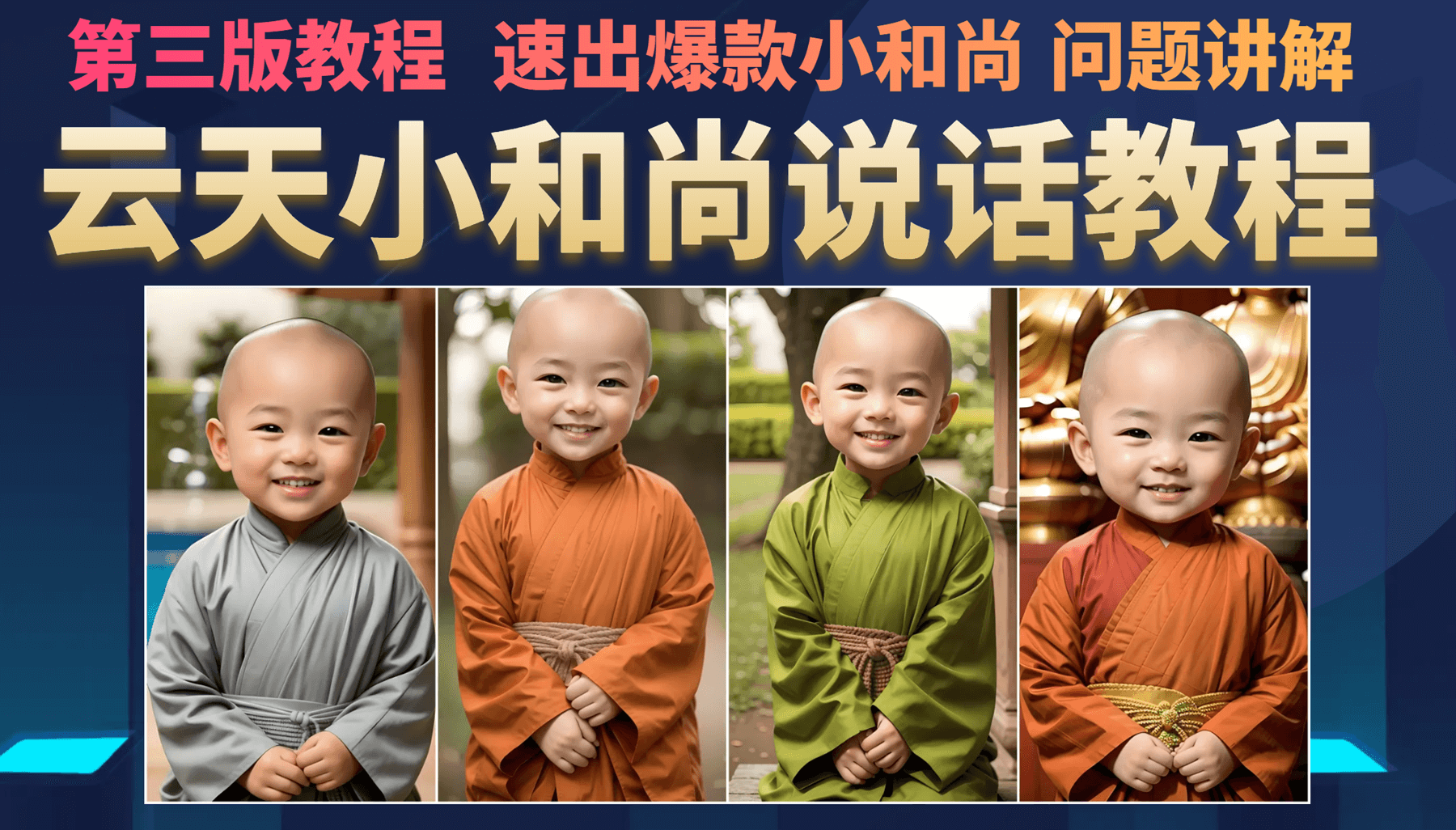 云天小和尚會(huì)說(shuō)話，7天萬(wàn)粉（第3版教程）