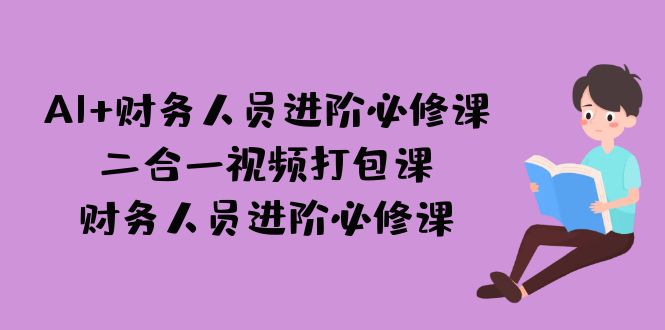 AI + 財(cái)務(wù)人員進(jìn)階必修課二合一視頻打包課，財(cái)務(wù)人員進(jìn)階必修課