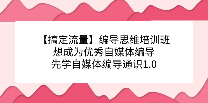 【搞定流量】編導(dǎo)思維培訓(xùn)班，想成為優(yōu)秀自媒體編導(dǎo)先學(xué)自媒體編導(dǎo)通識1.0