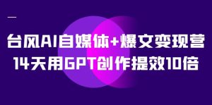 臺(tái)風(fēng)AI自媒體+爆文變現(xiàn)營，14天用GPT創(chuàng)作提效10倍（12節(jié)課）