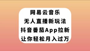 網(wǎng)易云音樂無人直播新玩法，抖音番茄APP拉新，讓你輕松月入過萬