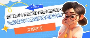 某付費(fèi)文章：低門檻小白思路制作專屬虛擬美女 讓你變成AI虛擬美女繪圖大師