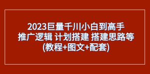 2023巨量千川小白到高手：推廣邏輯 計劃搭建 搭建思路等(教程+圖文+配套)