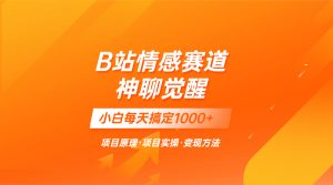 藍(lán)海項(xiàng)目，B站情感賽道——教聊天技巧，小白都能一天搞定1000+