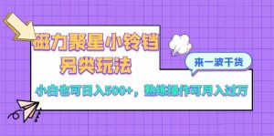 磁力聚星小鈴鐺另類玩法，小白也可日入500+，熟練操作可月入過萬