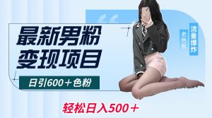 最新男粉變現(xiàn)項目，日引600＋色粉，全平臺通用，輕松日入500＋