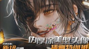 iPad插畫課偽厚涂美型頭像插畫特訓(xùn)班（13節(jié)視頻課）