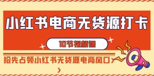 小紅書(shū)電商-無(wú)貨源打卡，搶先占領(lǐng)小紅書(shū)無(wú)貨源電商風(fēng)口（10節(jié)課）