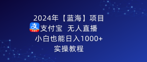 2024年【藍(lán)?！宽?xiàng)目 支付寶無(wú)人直播 小白也能日入1000+  實(shí)操教程