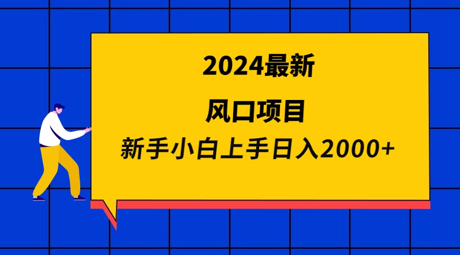 2024最新風(fēng)口項目 新手小白日入2000+