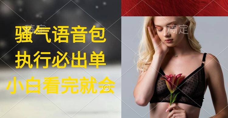 執(zhí)行就出單，日入2000+，超火騷氣語音包，小白看完課程就能馬上實操