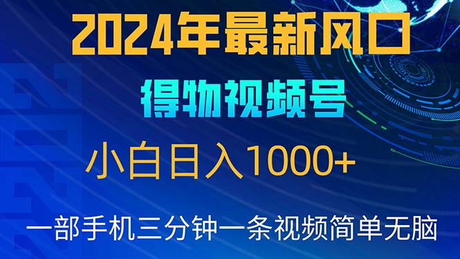 2024年5月最新藍(lán)海項目，小白無腦操作，輕松上手，日入1000+