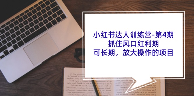 小紅書達人訓(xùn)練營-第4期：抓住風(fēng)口紅利期，可長期，放大操作的項目
