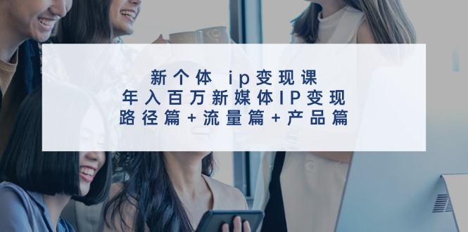 新個體 ip變現(xiàn)課，年入百萬新媒體IP變現(xiàn)，路徑篇+流量篇+產(chǎn)品篇