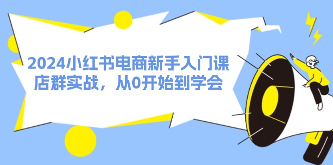 2024小紅書電商新手入門課，店群實戰(zhàn)，從0開始到學會（31節(jié)）
