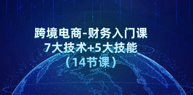 跨境電商-財(cái)務(wù)入門課：7大技術(shù)+5大技能（14節(jié)課）