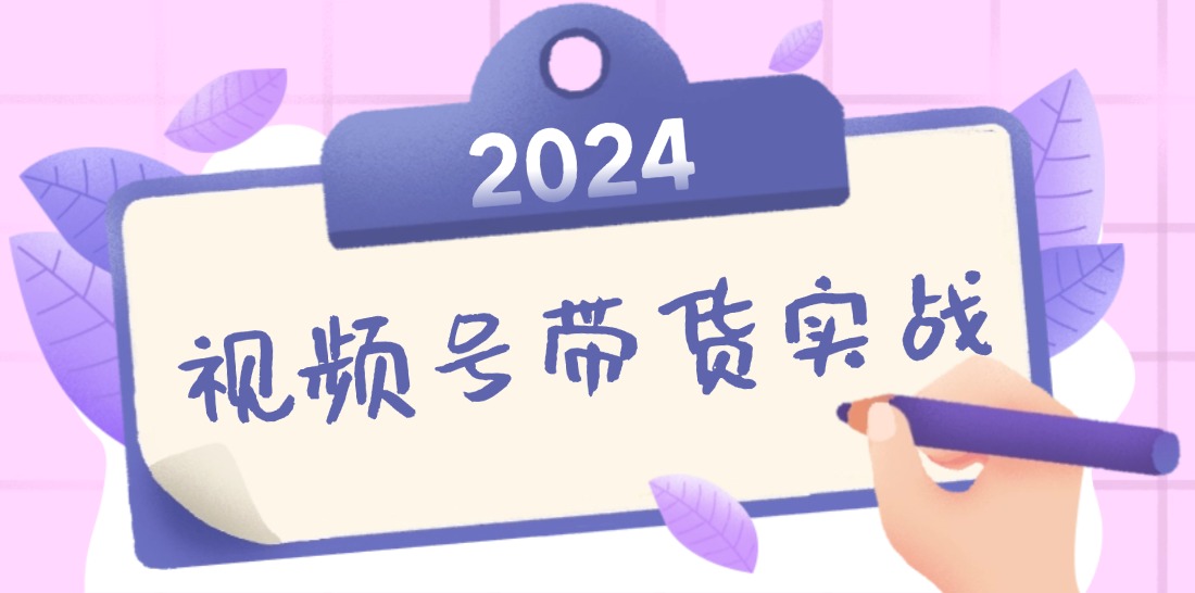 2024視頻號最新帶貨實戰(zhàn)課：無人直播/書單號賣貨/個人IP口播 (附資料素材)