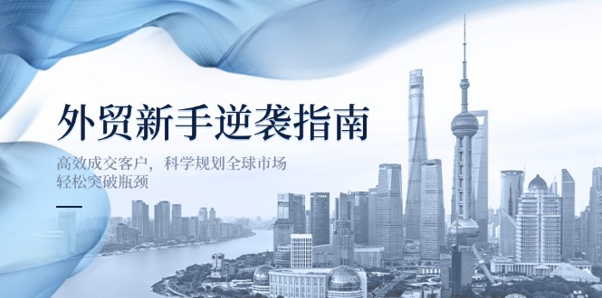 外貿(mào)新手逆襲指南：高效成交客戶，科學規(guī)劃全球市場，輕松突破瓶頸