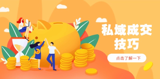 私域成交技巧，幫你從入門到精通，破解四大痛點(diǎn)，快速變現(xiàn)，輕松收錢